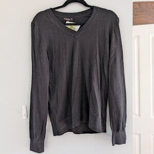 Quince Lightweight Cotton Cashmere V-neck Sweater